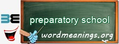 WordMeaning blackboard for preparatory school